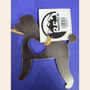 Metal Poodle Ornament – New With Tags – Rustic Decor